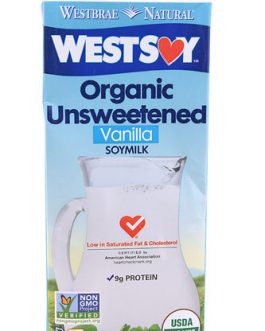 Westsoy Vanilla Unsweetened Westsoy (12×32 Oz)