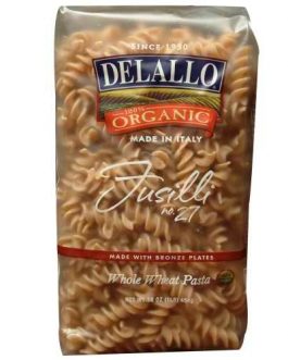 De Lallo Fusilli Whole Wheat Pasta #27 (16×1 LB)