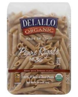 De Lallo Penne Rigate Whole Wheat Pasta (16×1 LB)