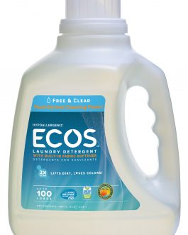 Earth Friendly Ecos Free & Clear Ultra Liquid Detergent (4×100 Oz)