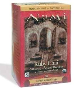 Numi Tea Ruby Chai Herbal Tea (6×18 Bag)