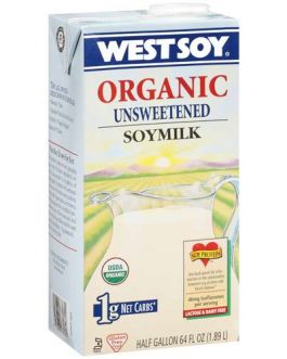 Westsoy Unsweetened Original Soymilk (8×64 Oz)