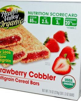 Health Valley Strawberry Cobbler Cereal Bar (6×7.9 Oz)