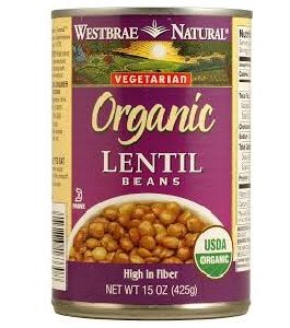 Westbrae Foods Lentil Beans Fat Free (12×15 Oz)