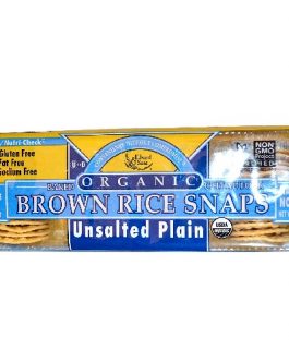 Edward & Sons Plain Unsalted Brown Rice Snaps (12×3.5 Oz)