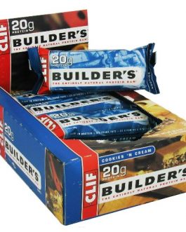 Clif Bar Cookies N Cream Builder Bar (12×2.4 Oz)