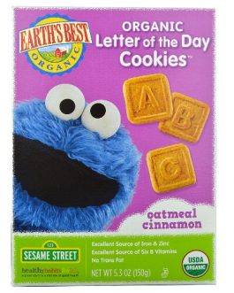 Earth’s Best Sesame Street Oatmeal Cinnamon Cookies (6×5.3 Oz)