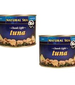 Natural Sea Yellowfin Chunk Light Tuna Salt (6×66.5 Oz)