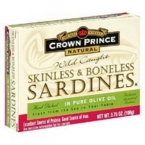 Crown Prince Sardines Skinless Boneless in Oil (12×3.75 Oz)