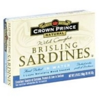 Crown Prince Brisling Sardines in Water (12×3.75 Oz)