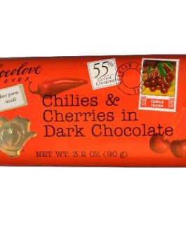 Chocolove Dark Chilies & Cherry Bar (12×3.2 Oz)