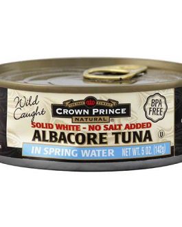 Crown Prince Albacore Tuna in Water No Salt Added (12×12 Oz)