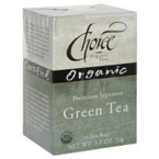 Choice Organic Teas Premium Japanese Green Tea (6×16 Bag)