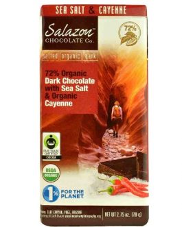 Salazon Chocolate Co Dark Chocolate wxSea SaltxCayenne (12×2.75 OZ)