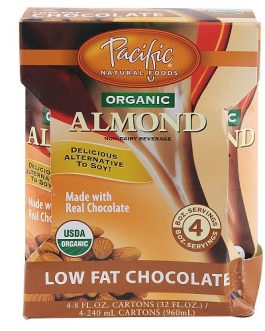 Pacific Natural Naturaly Almond Chocolate Low Fat Beverage (6x4x8 Oz)