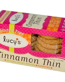 Lucy Cookies Cinnamon Thin Cookies Gluten Free (8×5.5 Oz)