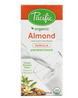 Pacific Natural Unsweetened Vanilla Almond Beverage (12×32 Oz)