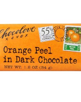 Chocolove Dark Chocolate Orange Peel Bar (12×3.2 Oz)