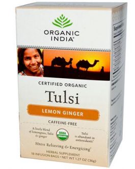 India Lemon Ginger Tulsi Tea (6×18 CT)