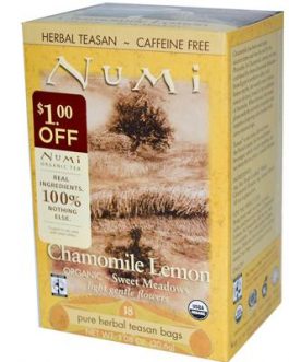 Numi Tea Chamomile Lemon Herbal Tea (6×18 Bag)