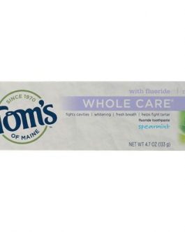 Tom’s Of Maine Spearmint Whole Care Flouride Toothpaste (6×4.7 Oz)