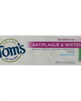 Tom’s Of Maine Peppermint, Tartar Control+Whitening Toothepaste (6×5.5 Oz)