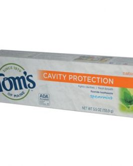 Tom’s Of Maine Spearmint Toothpaste With Fluoride (6×5.5 Oz)