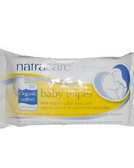 Natracare Organic Cotton Baby Wipes (1×50 ct)