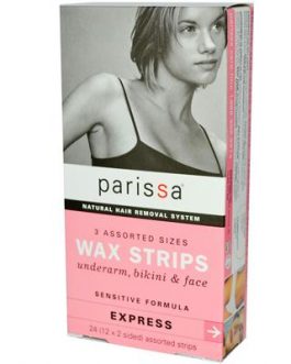 Parissa 3 Assorted Sizes Wax Strips Underarm, Bikini & Face (1×24 ct)