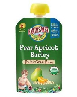 Earth’s Best Baby Foods Pear/Aprct/Barley (12×4.2OZ )