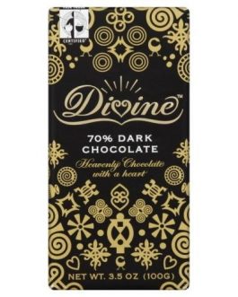 Divine Chocolate 70% Cocoa Dark Chocolate Bar (10×3.5Oz)