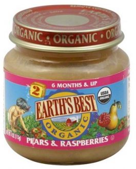 Earth’s Best Baby Foods Baby Pear/RaspBerry (12x4OZ )