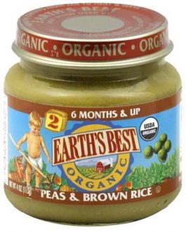 Earth’s Best Baby Foods Baby Peas/Brn Rice (12x4OZ )