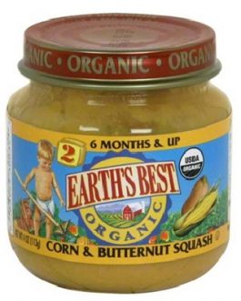 Earth’s Best Baby Foods Baby Crn/Bnt Sqsh (12x4OZ )