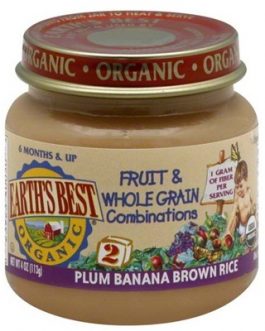 Earth’s Best Baby Foods Baby Plum/Ban/Rice (12x4OZ )