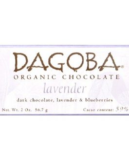 Dagoba Chocolate Lavender Dark Chocolate Bar 59% (12×2 Oz)