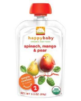 Happy Baby Spinach, Mango & Pear Stage 4 Food (16×4.22 Oz)