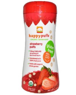 Happy Baby Strawberry Puffs (6×2.1Oz)