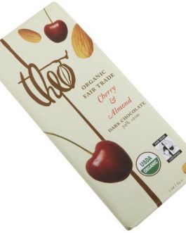 Theo Chocolate Dark Chocolate Cherry & Almond Bar (12x3Oz)