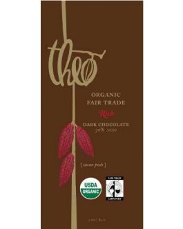 Theo Chocolate Dark Chocolate 70% Cacao Bar (12x3Oz)