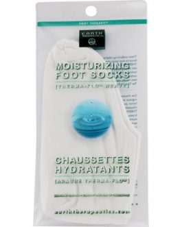 Earth Therapeutics Moist Foot Sock White (1x1PR )