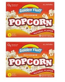 Golden Fluff Popcorn Microwave (12x9OZ )