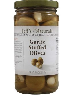 Jeff’s Naturals Garlic Stfd Olives (6×7.5OZ )