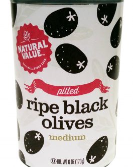 Natural Value Med Pittd Black Olives (24x6OZ )