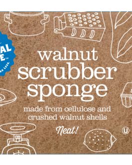 Natural Value Scrub Sponge Walnt Shl (24x1Each)