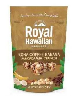 Royal Hawaiian Orchards Fruit Nut Kna Coffee Ban (6x4OZ )