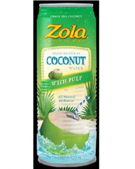 Zola Brazilian Fruits Nat Coconut Water W/Pulp (12×17.5OZ )