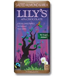 Lily’s Sweets Milk Choc Salted Almonds, 40% (12×3 OZ)