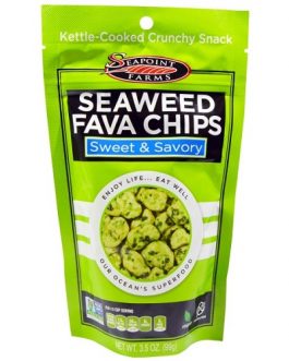 Seapoint Farms Seaweed Fava Chips, Sweet & Savory (12X3.5 OZ)