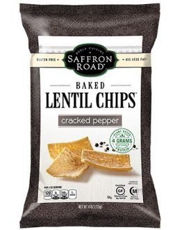 Saffron Road Lentil Crackers Cracked Pepper (6X4.5 OZ)